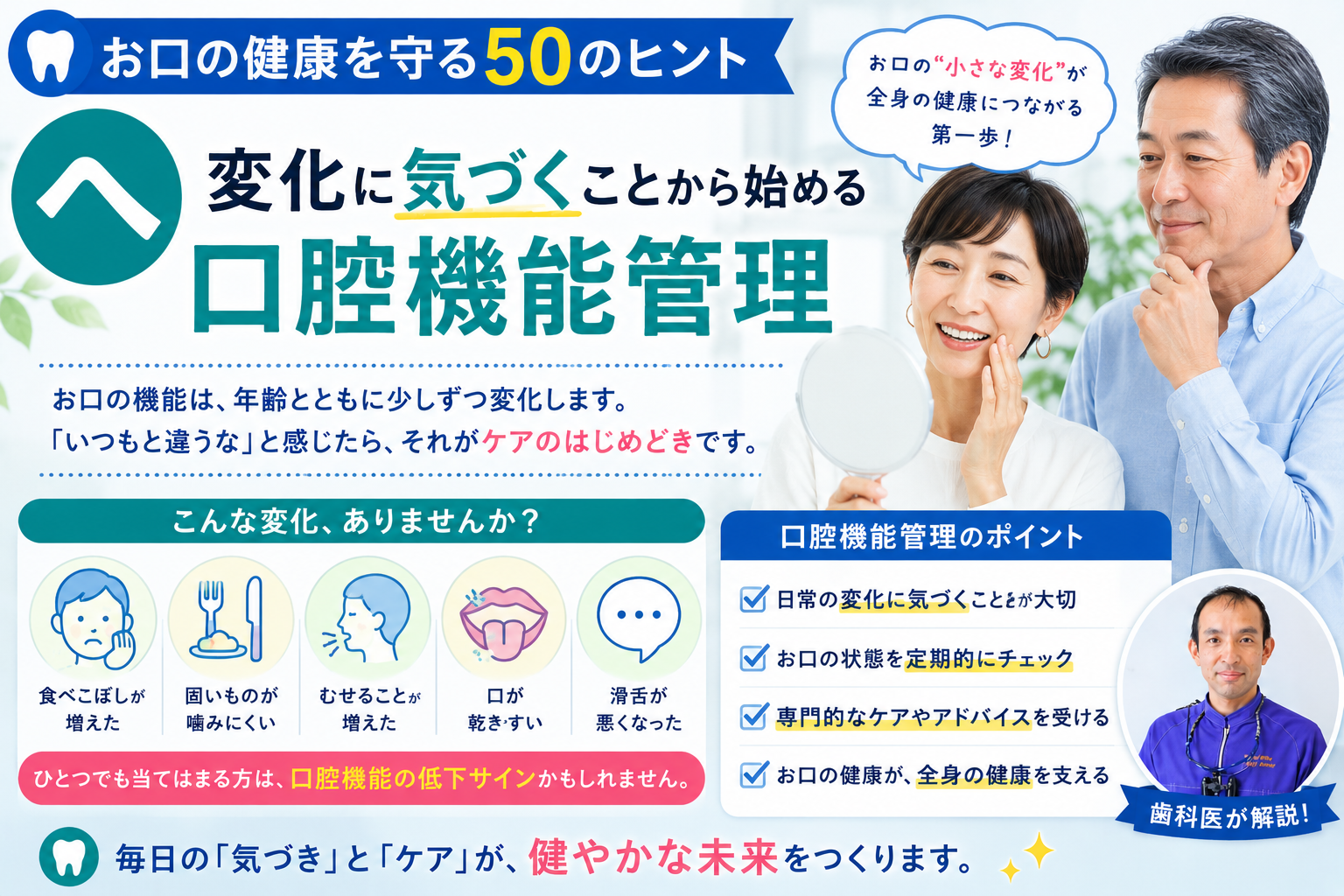 【へ】 変化に気づくことから始める口腔機能管理